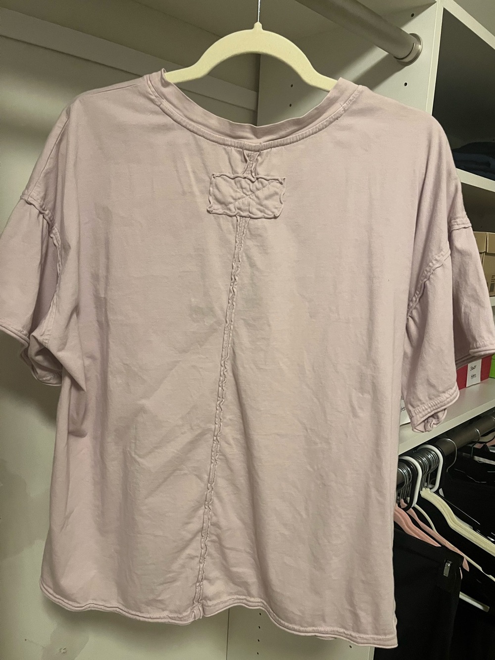 Pink Blush Maternity Oversized Tee - Picture 2 of 2